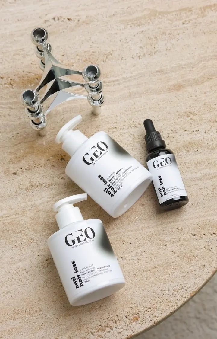 GEO Hair Professional Anti Hair Loss: շամպուն, բալզամ, ամպուլներ